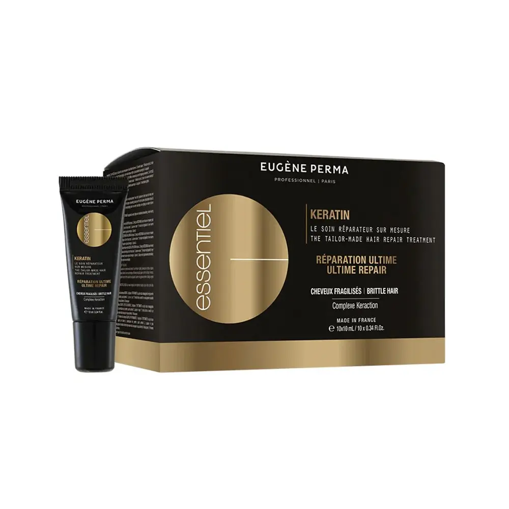 Ампули для пошкодженого волосся з кератином Essentiel Keratin Gold Eugene Perma 10Х10 мл